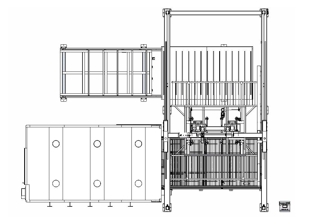 Fiber Laser Cutting Machine with Auto Sheet Loading  Rendering and dimensional drawing
