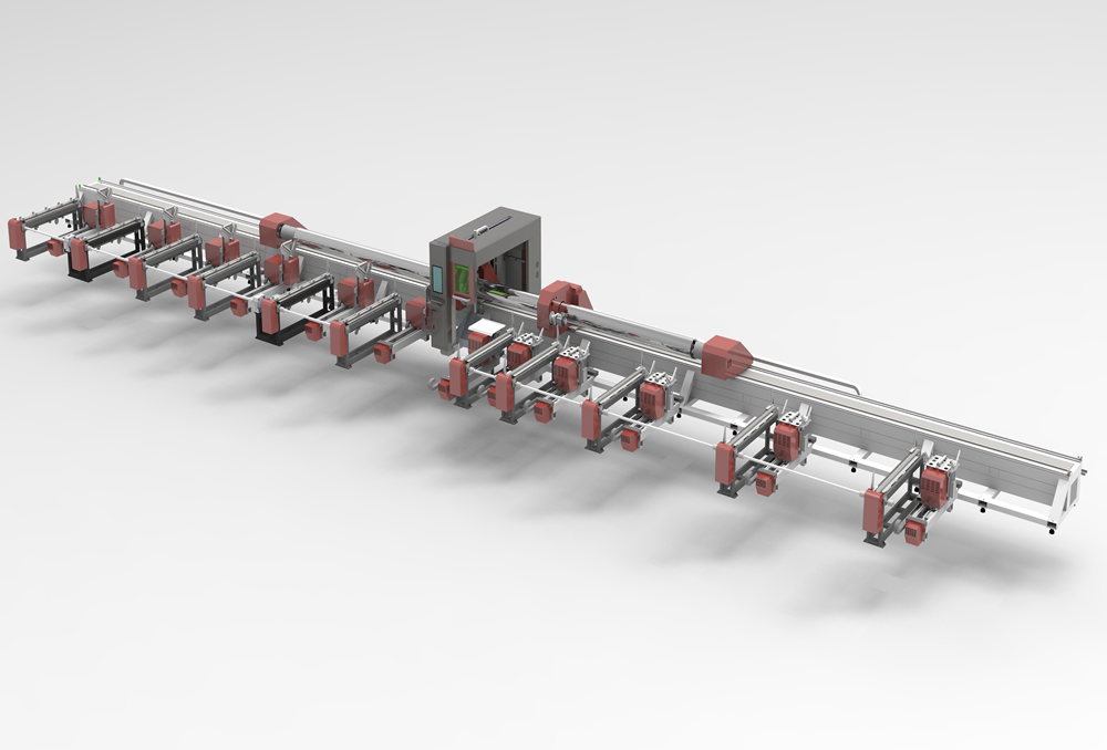 4 Chuck Profile Heavy Laser Tube Cutter
