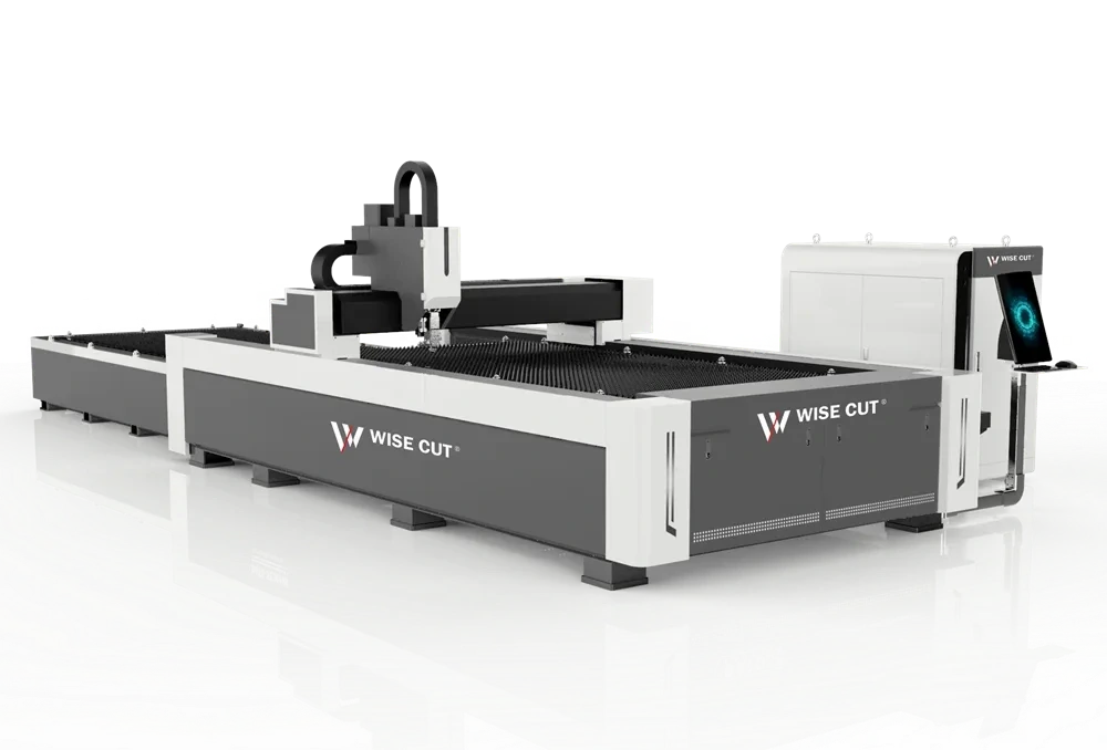 Máquina de corte láser de fibra de mesa de intercambio