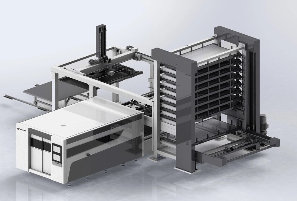 Máquina de corte láser de fibra con carga automática de la hoja