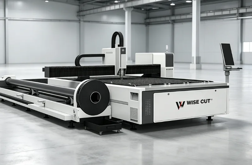 WiseCut combined sheet tube fiber laser cutter in factory
