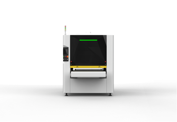WiseCut sheet metal deburring machine with a controlled conveyor process